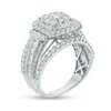 Thumbnail Image 2 of 2 CT. T.W. Composite Diamond Cushion Frame Multi-Row Engagement Ring in 10K White Gold