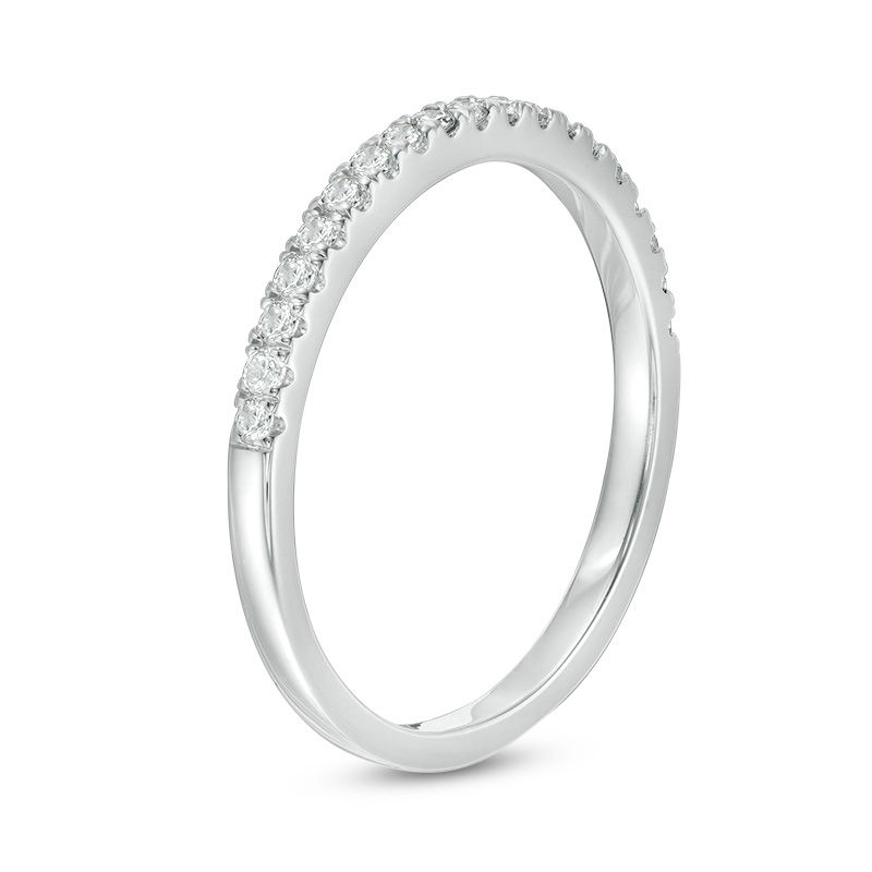 Main Image 3 of 1/4 CT. T.W. Diamond Wedding Band in 10K White Gold