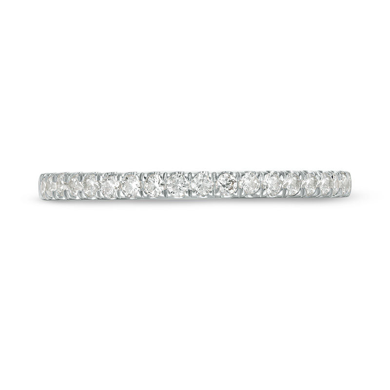 Main Image 4 of 1/4 CT. T.W. Diamond Wedding Band in 10K White Gold