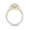 Thumbnail Image 2 of Enchanted Disney Belle 1-1/4 CT. T.W. Oval Diamond Double Frame Engagement Ring in 14K Two-Tone Gold