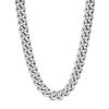 Thumbnail Image 1 of Men's 8.0mm Multi-Finish Reversible Curb Chain Necklace in Stainless Steel - 24&quot;