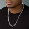 Thumbnail Image 2 of Men's 8.0mm Multi-Finish Reversible Curb Chain Necklace in Stainless Steel - 24&quot;