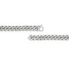 Thumbnail Image 3 of Men's 8.0mm Multi-Finish Reversible Curb Chain Necklace in Stainless Steel - 24&quot;