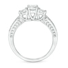 Thumbnail Image 5 of 3/4 CT. T.W. Diamond Three Stone Vintage-Style Engagement Ring in 10K White Gold