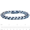 Thumbnail Image 4 of 14.75mm Curb Chain Bracelet in Two-Tone Ion-Plated Stainless Steel - 9.0"