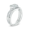 Thumbnail Image 2 of 1/5 CT. T.W. Diamond Heart Frame Twist Bridal Set in 10K White Gold