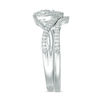 Thumbnail Image 4 of 1/5 CT. T.W. Diamond Heart Frame Twist Bridal Set in 10K White Gold