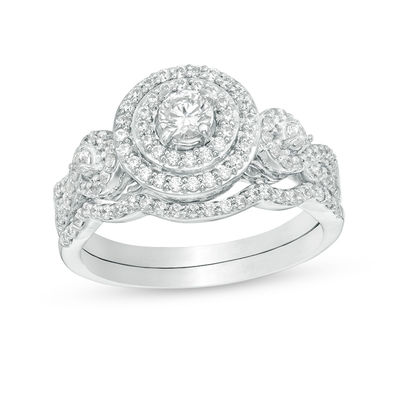 ★TOU★ NP027 Double Twist Band Open Ring Open Ended Double Flower Ring• Antique Silver Two Flowers