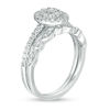 Thumbnail Image 1 of 1/2 CT. T.W. Composite Oval Diamond Double Frame Bridal Set in 10K White Gold