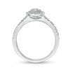 Thumbnail Image 4 of 1/2 CT. T.W. Composite Oval Diamond Double Frame Bridal Set in 10K White Gold