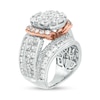 Thumbnail Image 2 of 7 CT. T.W. Composite Diamond Multi-Row Vintage-Style Engagement Ring in 14K Two-Tone Gold