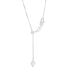 Thumbnail Image 2 of Adjustable 050 Gauge Box Chain Necklace in 14K White Gold - 22"