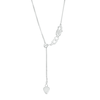 Thumbnail Image 3 of Adjustable 050 Gauge Box Chain Necklace in 14K White Gold - 22"