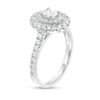 Thumbnail Image 2 of 1 CT. T.W. Oval and Round Diamond Double Frame Engagement Ring in 14K White Gold