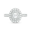 Thumbnail Image 3 of 1 CT. T.W. Oval and Round Diamond Double Frame Engagement Ring in 14K White Gold
