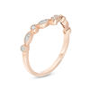 Thumbnail Image 2 of 1/8 CT. T.W. Diamond Chevron Vintage-Style Band in 10K Rose Gold