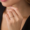 Thumbnail Image 3 of 1/8 CT. T.W. Diamond Chevron Vintage-Style Band in 10K Rose Gold