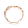 Thumbnail Image 4 of 1/8 CT. T.W. Diamond Chevron Vintage-Style Band in 10K Rose Gold