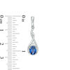 Thumbnail Image 2 of Oval Lab-Created Ceylon Blue and White Sapphire Pendant, Drop Earrings and Bolo Bracelet Set in Sterling Silver