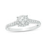 Thumbnail Image 0 of 1/2 CT. T.W. Princess-Cut Diamond Tilted Frame Engagement Ring in 10K White Gold