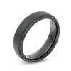 Thumbnail Image 2 of 6.0mm Satin Step Edge Wedding Band in Black IP Tantalum