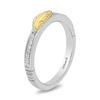 Thumbnail Image 2 of Enchanted Disney Pocahontas 1/15 CT. T.W. Diamond Feather Ring in Sterling Silver and 10K Gold