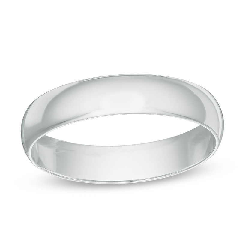 Men's 4.0mm Wedding Band in 14K White Gold