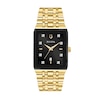 Thumbnail Image 1 of Men's Bulova Modern Diamond Accent Gold-Tone Watch with Rectangular Black Dial (Model: 97D118)