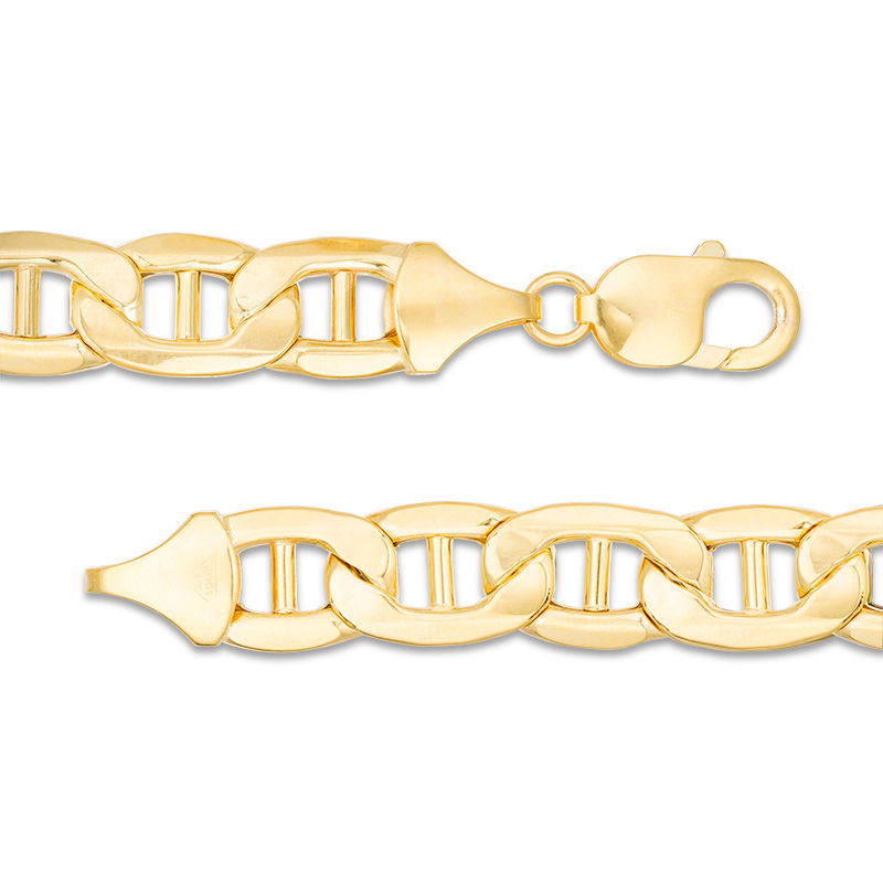 Men's 10.3mm Mariner Link Chain Bracelet in 10K Gold - 9"