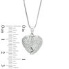 Thumbnail Image 3 of White Lab-Created Sapphire Angel Wings Heart Locket in Sterling Silver