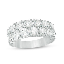 3 CT. T.W. Diamond Double Row Anniversary Band in 10K White Gold
