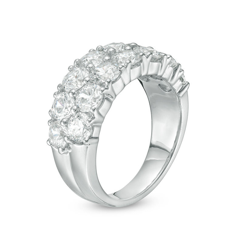 Main Image 2 of 3 CT. T.W. Diamond Double Row Anniversary Band in 10K White Gold