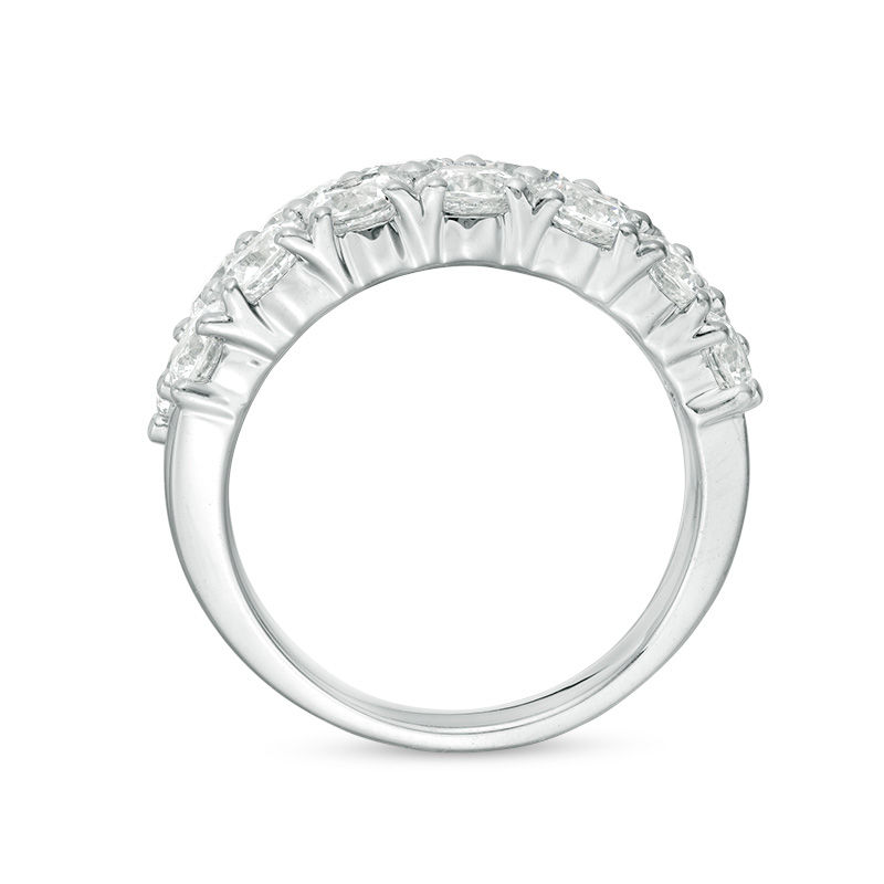 Main Image 5 of 3 CT. T.W. Diamond Double Row Anniversary Band in 10K White Gold