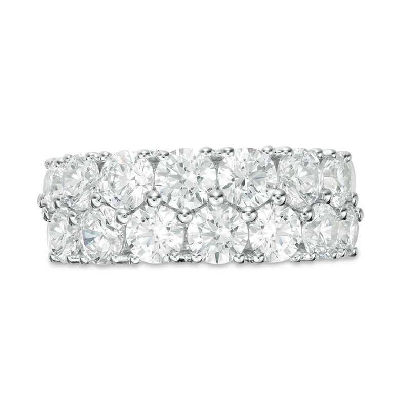 3 CT. T.W. Diamond Double Row Anniversary Band in 10K White Gold