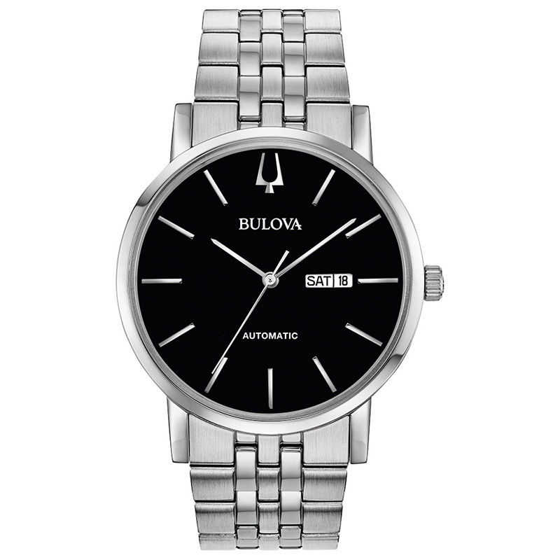 Bulova black automatic watch cheap