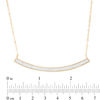 Thumbnail Image 1 of Made in Italy Glitter Enamel Curved Bar Necklace in 14K Gold - 18.5"