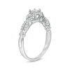 Thumbnail Image 2 of 3/8 CT. T.W. Princess-Cut Diamond Three Stone Crossover Shank Engagement Ring in 10K White Gold
