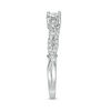Thumbnail Image 4 of 3/8 CT. T.W. Princess-Cut Diamond Three Stone Crossover Shank Engagement Ring in 10K White Gold