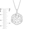 Thumbnail Image 2 of Lab-Created White Sapphire Sand Dollar Pendant in Sterling Silver