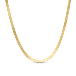 Ladies' 3.0mm Herringbone Chain Necklace in 14K Gold - 18&quot;