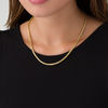 Thumbnail Image 2 of Ladies' 3.15mm Diamond-Cut Franco Snake Chain Necklace in Hollow 14K Gold - 18"