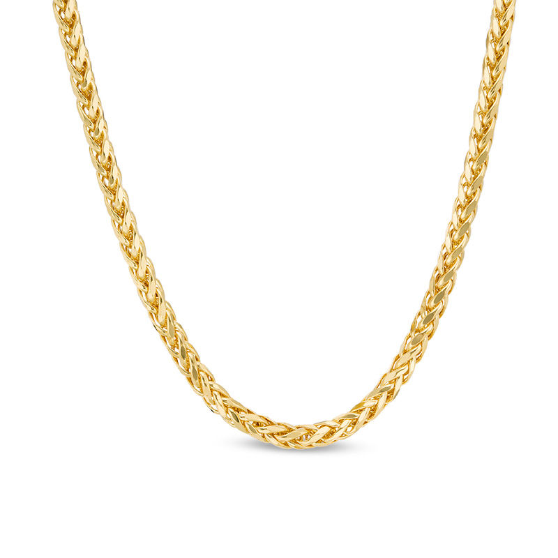 Men's 3.15mm Diamond-Cut Franco Snake Chain Necklace in Hollow 14K Gold - 24"
