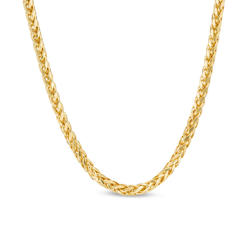Main Image 1 of Men's 3.15mm Diamond-Cut Franco Snake Chain Necklace in Hollow 14K Gold - 24"
