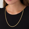 Thumbnail Image 2 of Men's 3.15mm Diamond-Cut Franco Snake Chain Necklace in Hollow 14K Gold - 24"