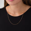 Thumbnail Image 2 of Ladies' 0.9mm Adjustable Cable Chain Necklace in 14K Rose Gold - 22"