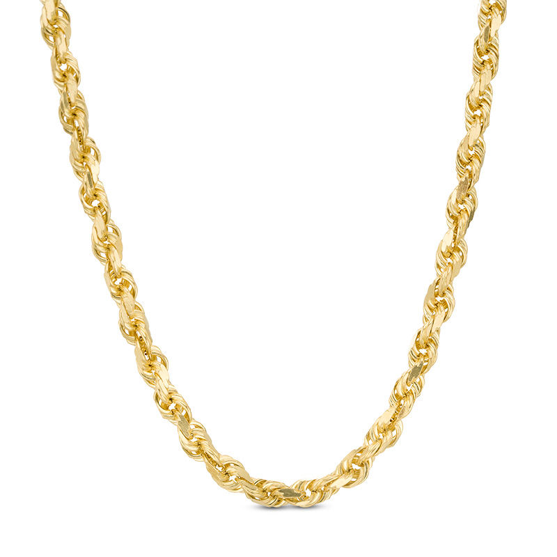 Men's 4.5mm Rope Chain Necklace in 14K Gold 24" Zales Outlet