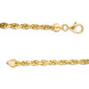 Thumbnail Image 2 of Men's 5.0mm Glitter Rope Chain Necklace in Solid 14K Gold - 24"
