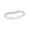 Thumbnail Image 0 of Diamond Accent Vintage-Style Contour Anniversary Band in 10K White Gold
