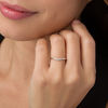 Thumbnail Image 3 of Diamond Accent Vintage-Style Contour Anniversary Band in 10K White Gold