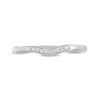 Thumbnail Image 4 of Diamond Accent Vintage-Style Contour Anniversary Band in 10K White Gold